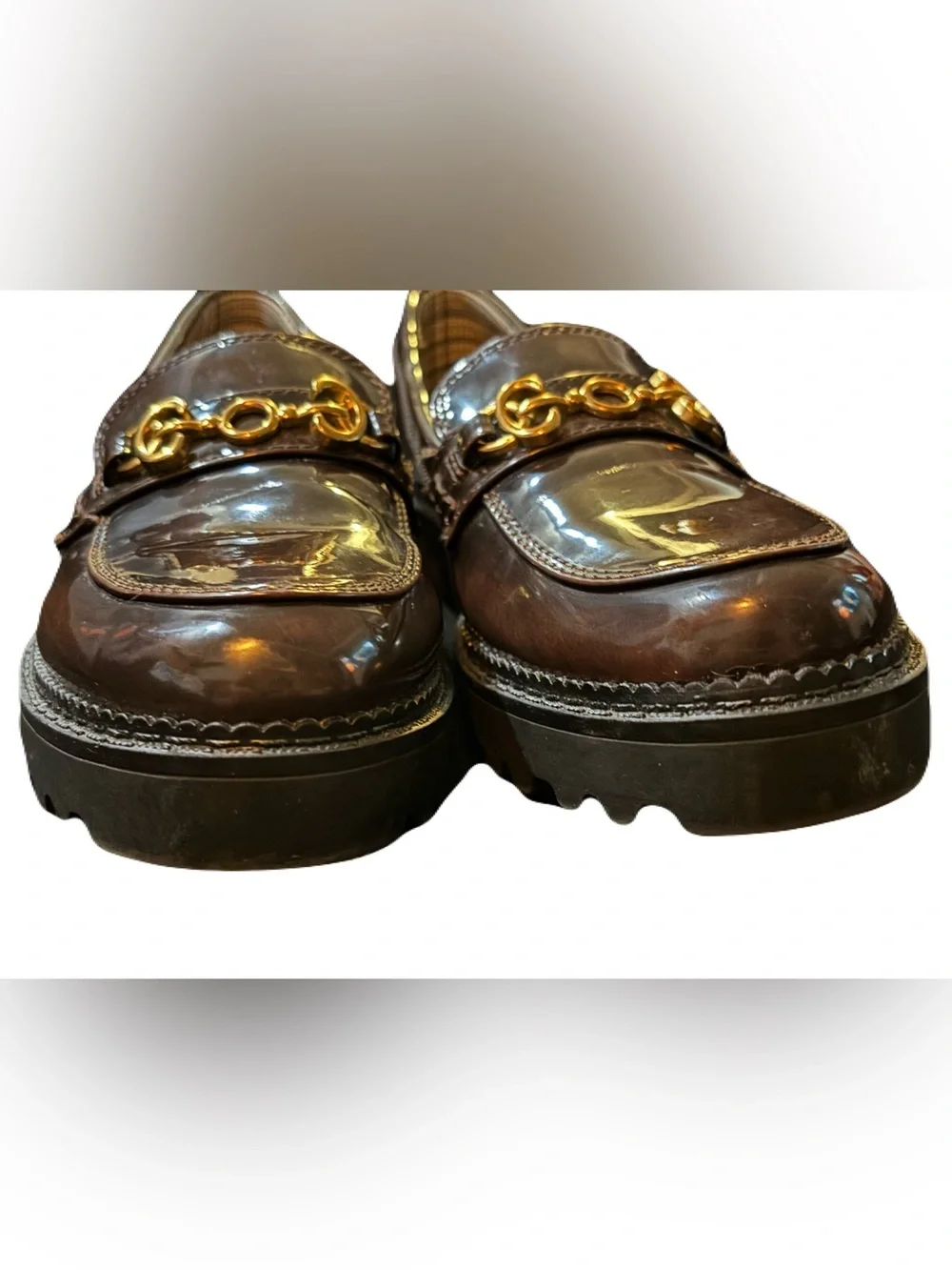Circus NY by Sam Edelman Deana Patent Loafers Gold Bit